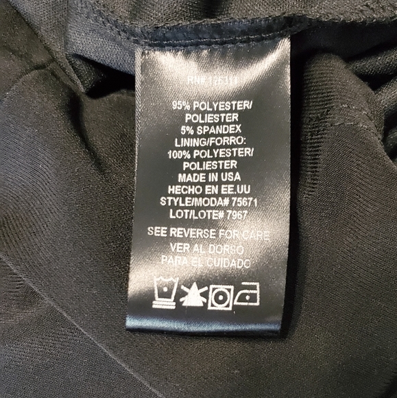 Ronni Nicole Black Drape Lined Dress Size 6 - Picture 8 of 14